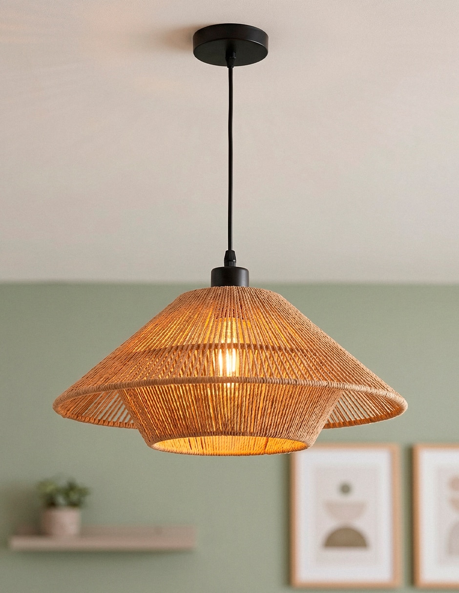 Lampara colgante calux incandescente y led