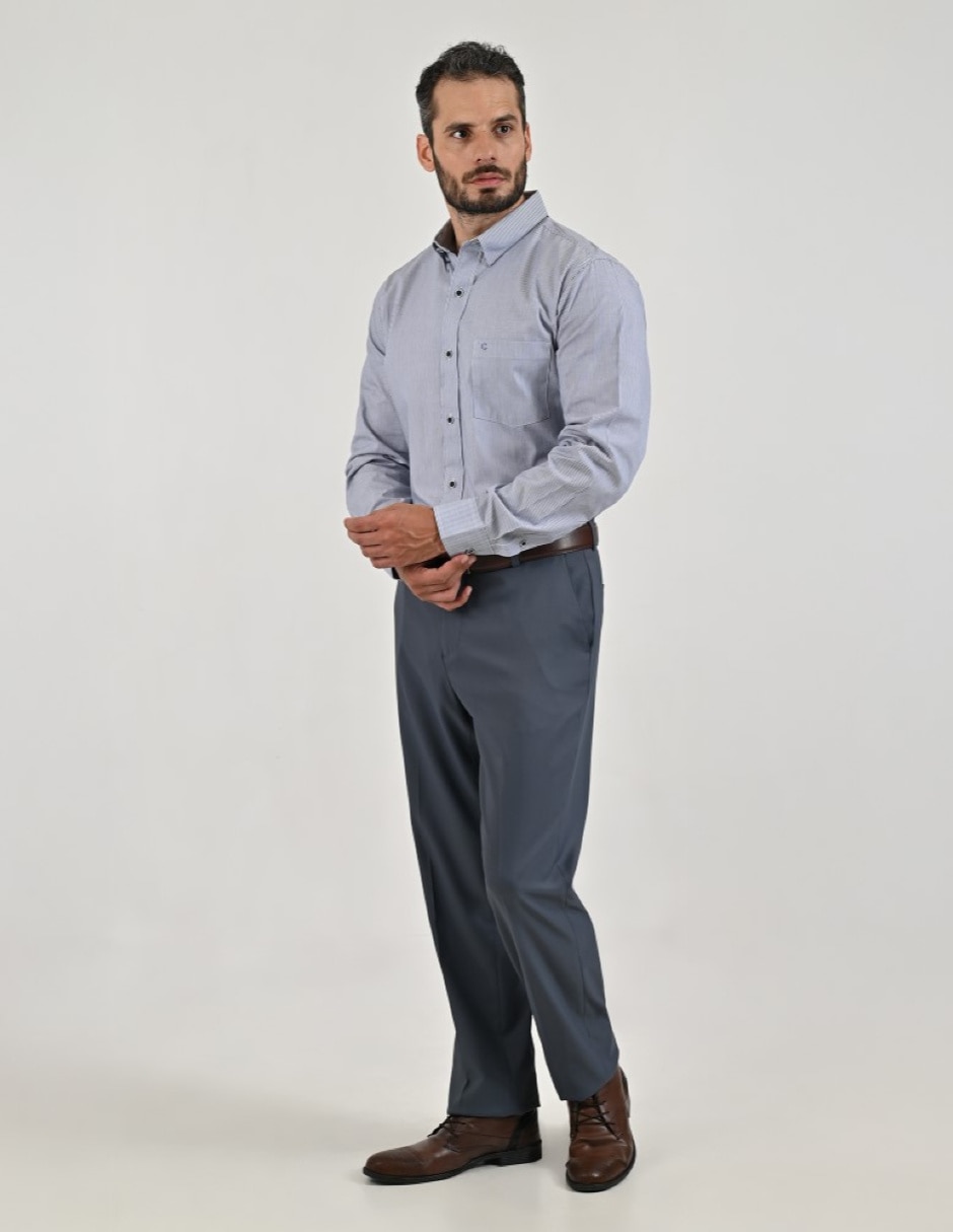 Camisa casual de algodón manga larga para hombre 3