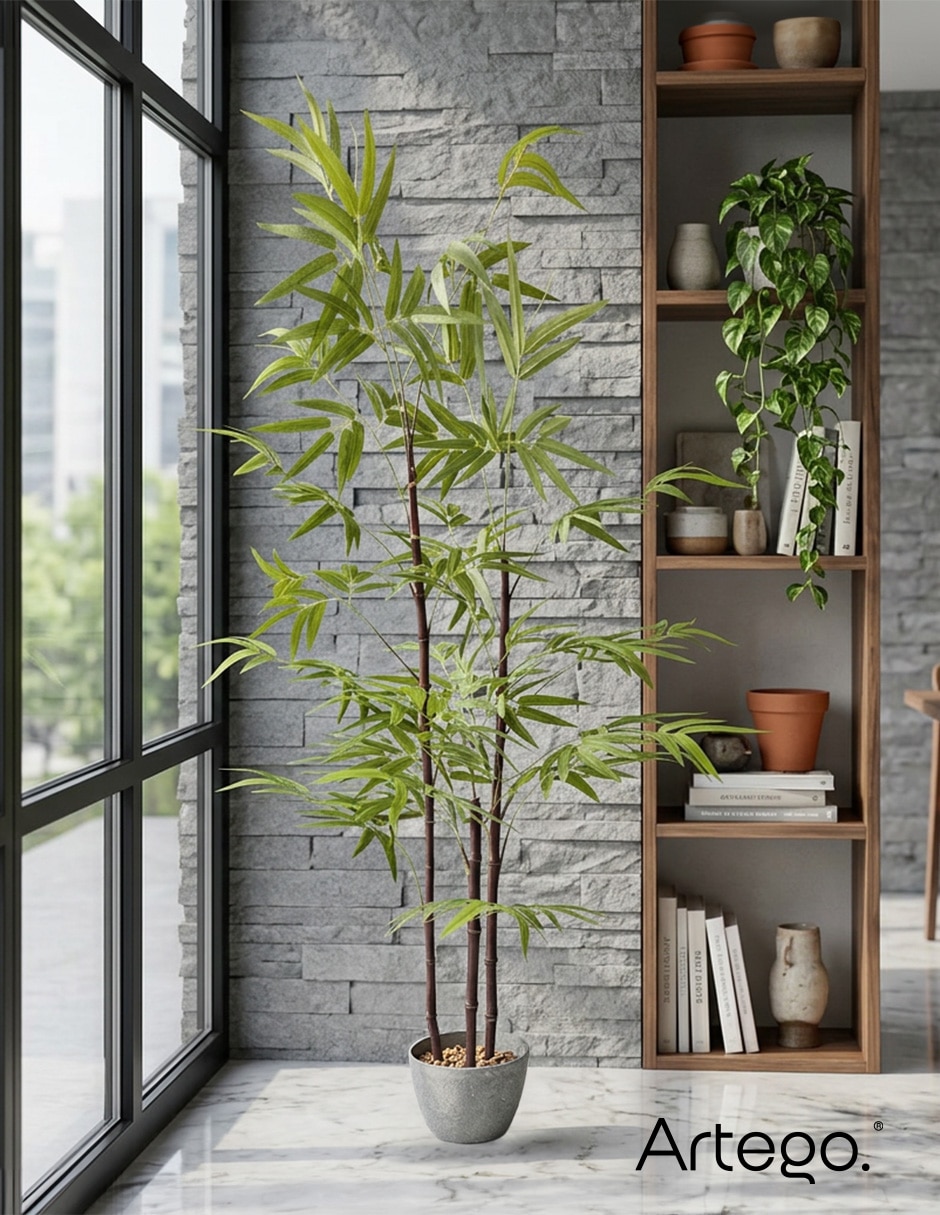 Planta bambú artificial bambu real style 3