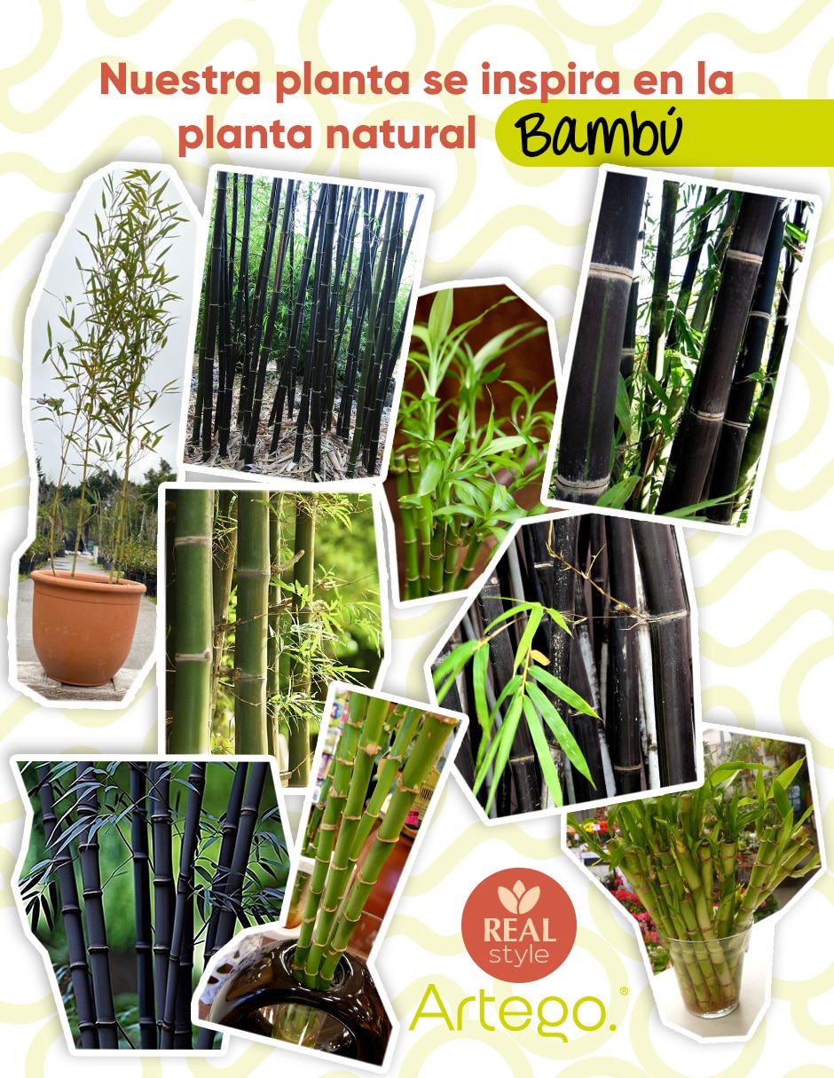Planta bambú artificial bambu real style 4
