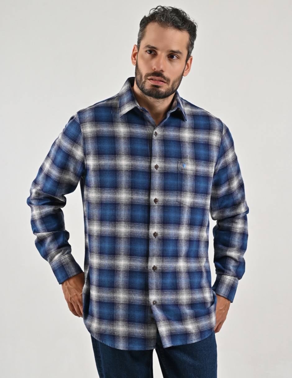 Camisa/Sobrecamisa Casual Otoño - Invierno de (si aplica) Algodón manga Larga para hombre 2