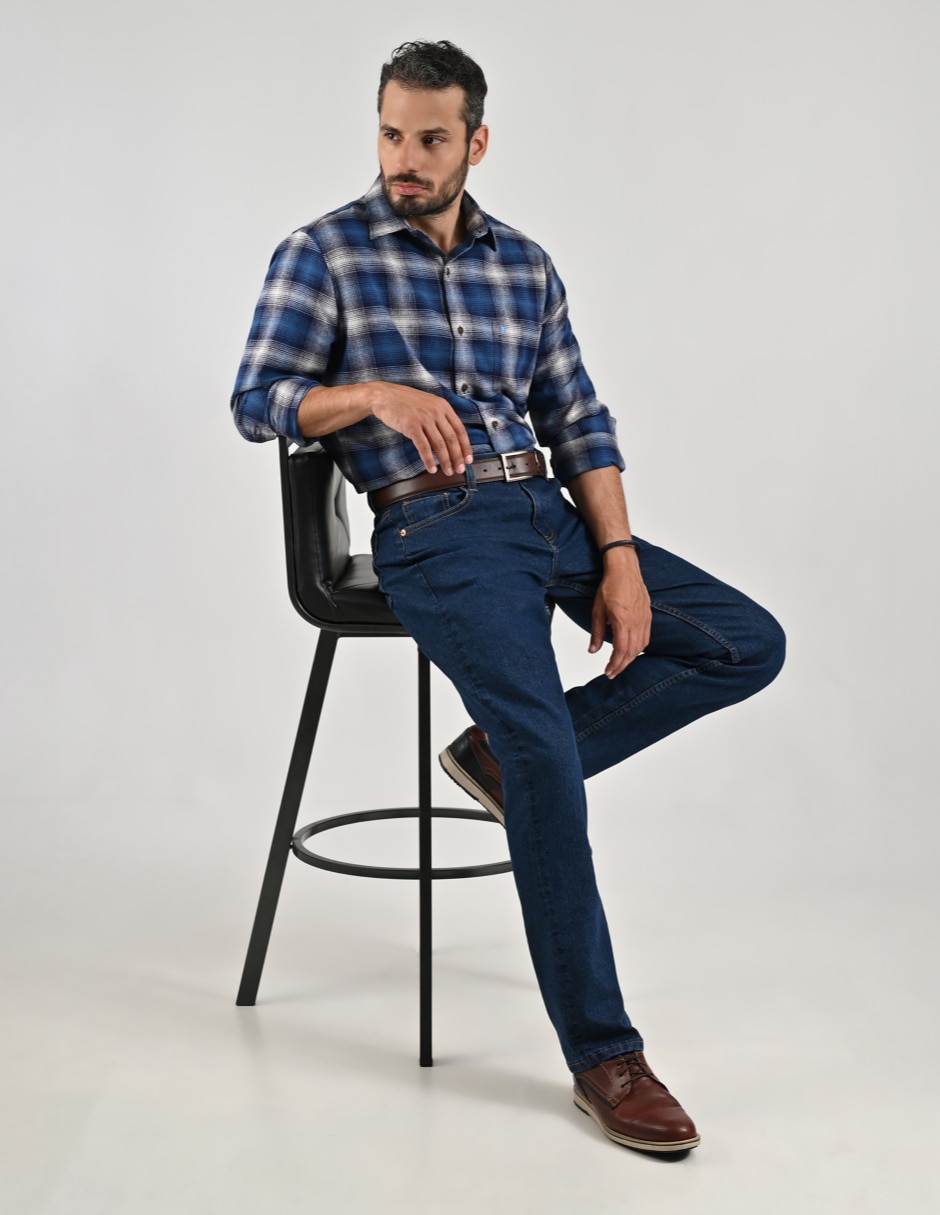 Camisa/Sobrecamisa Casual Otoño - Invierno de (si aplica) Algodón manga Larga para hombre 3
