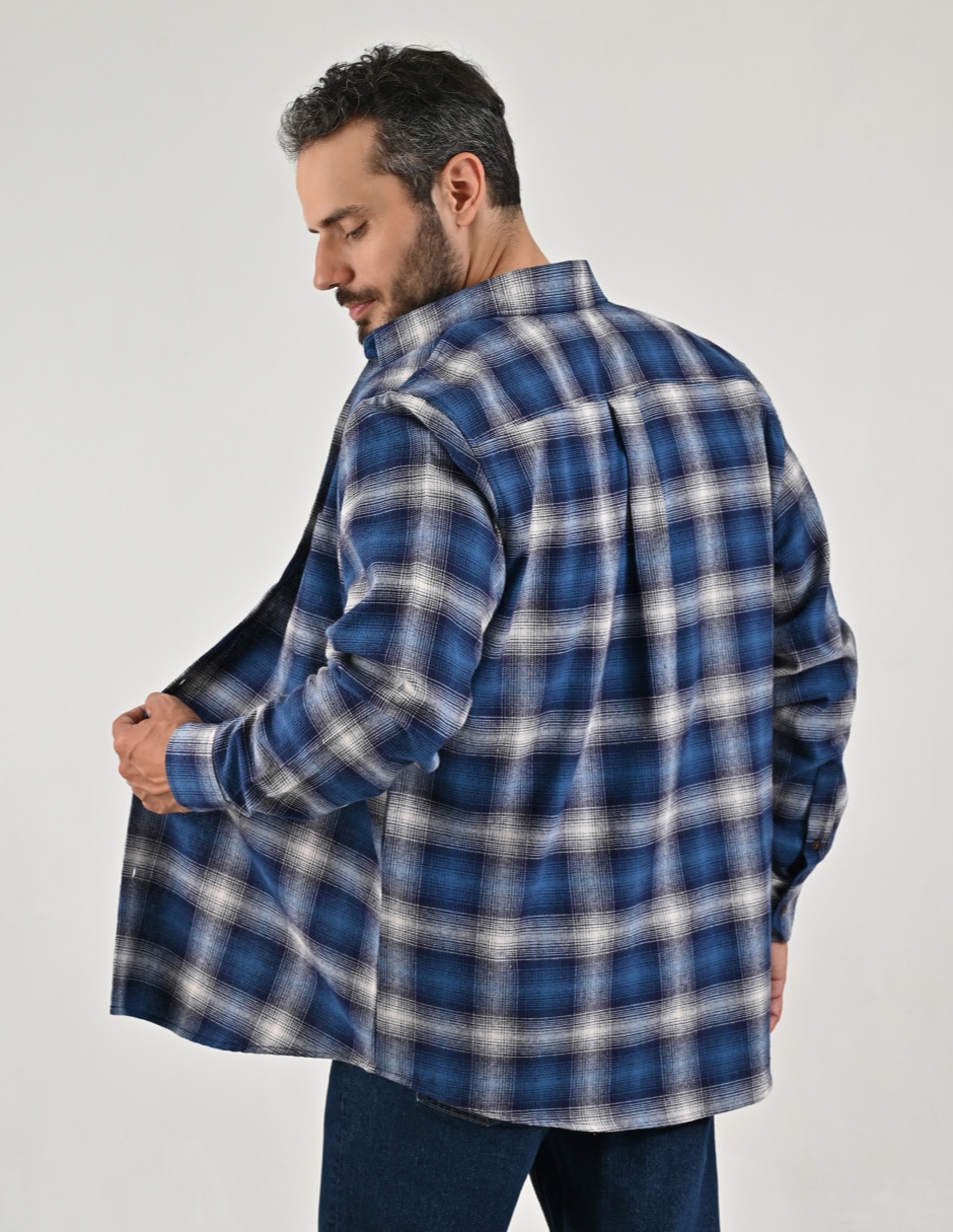 Camisa/Sobrecamisa Casual Otoño - Invierno de (si aplica) Algodón manga Larga para hombre 5