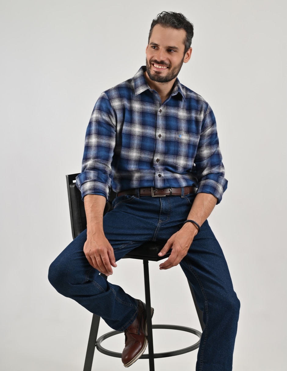 Camisa/Sobrecamisa Casual Otoño - Invierno de (si aplica) Algodón manga Larga para hombre 7