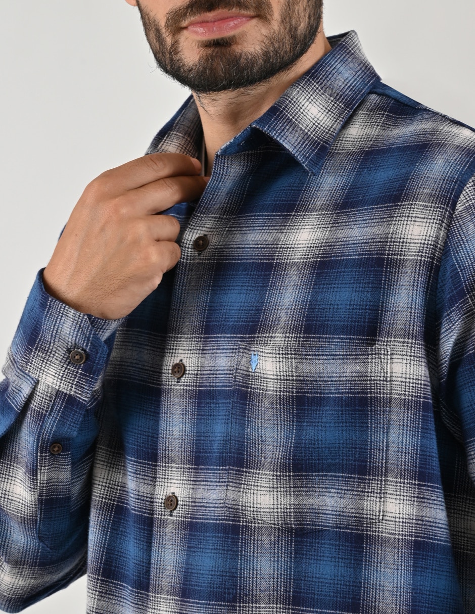 Camisa/Sobrecamisa Casual Otoño - Invierno de (si aplica) Algodón manga Larga para hombre 8