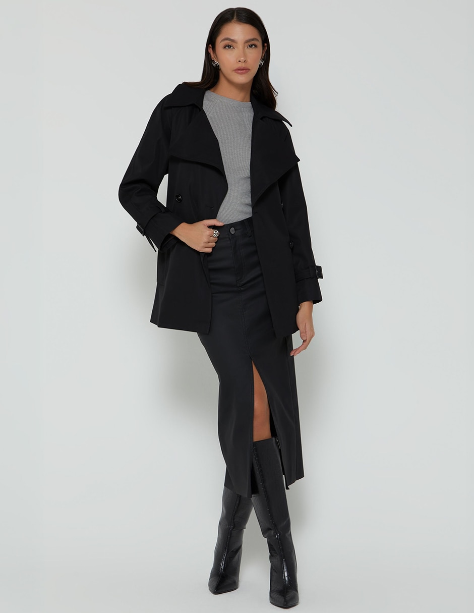 Gabardina con bolsillos para mujer 4