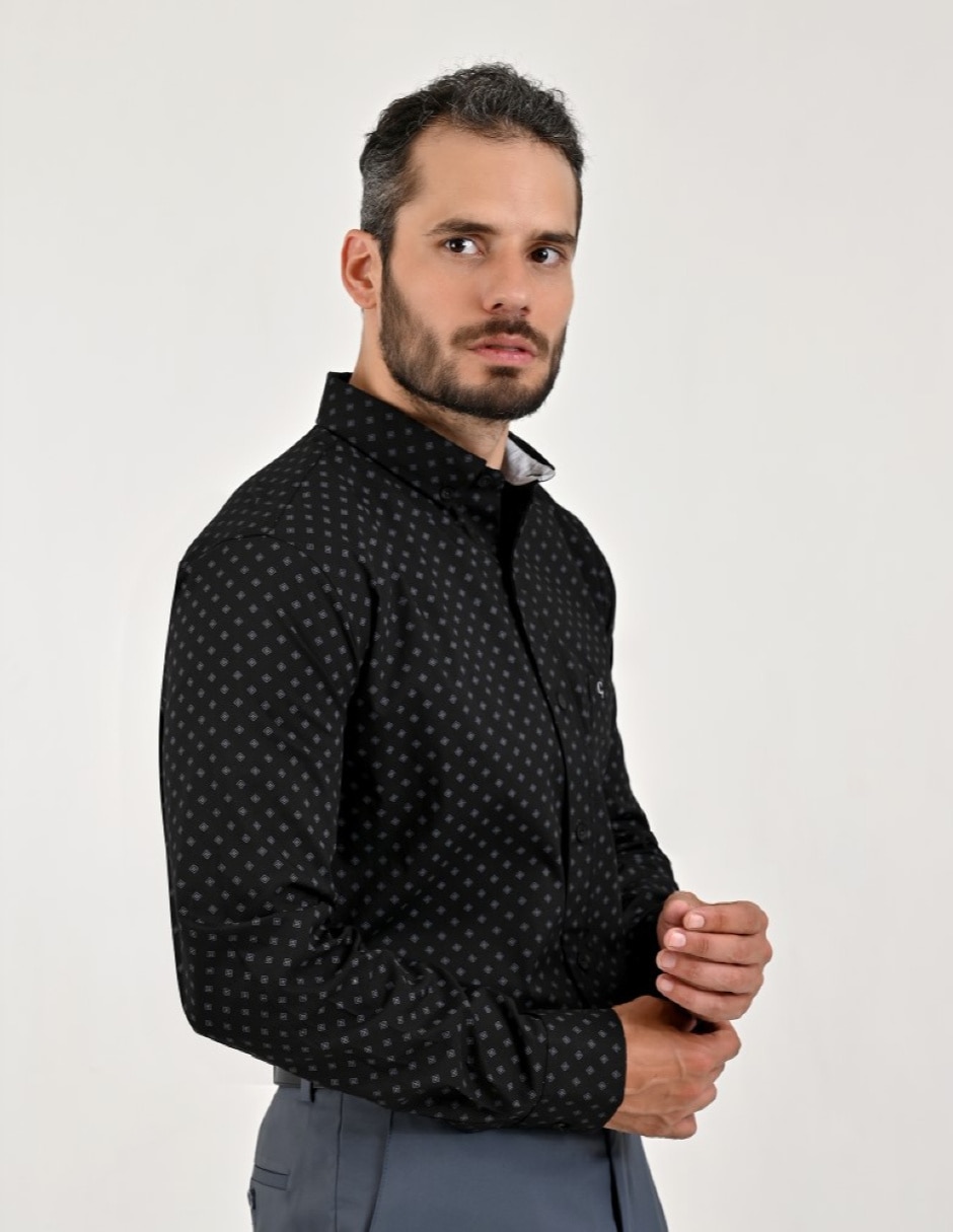 Camisa casual primaverda - verano manga larga para hombre 3