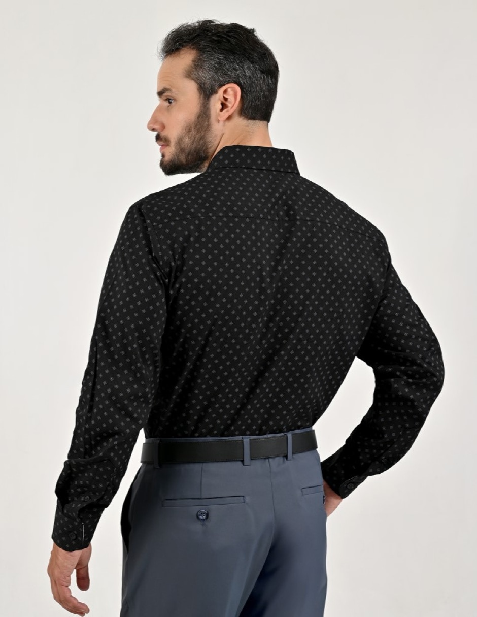 Camisa casual primaverda - verano manga larga para hombre 5