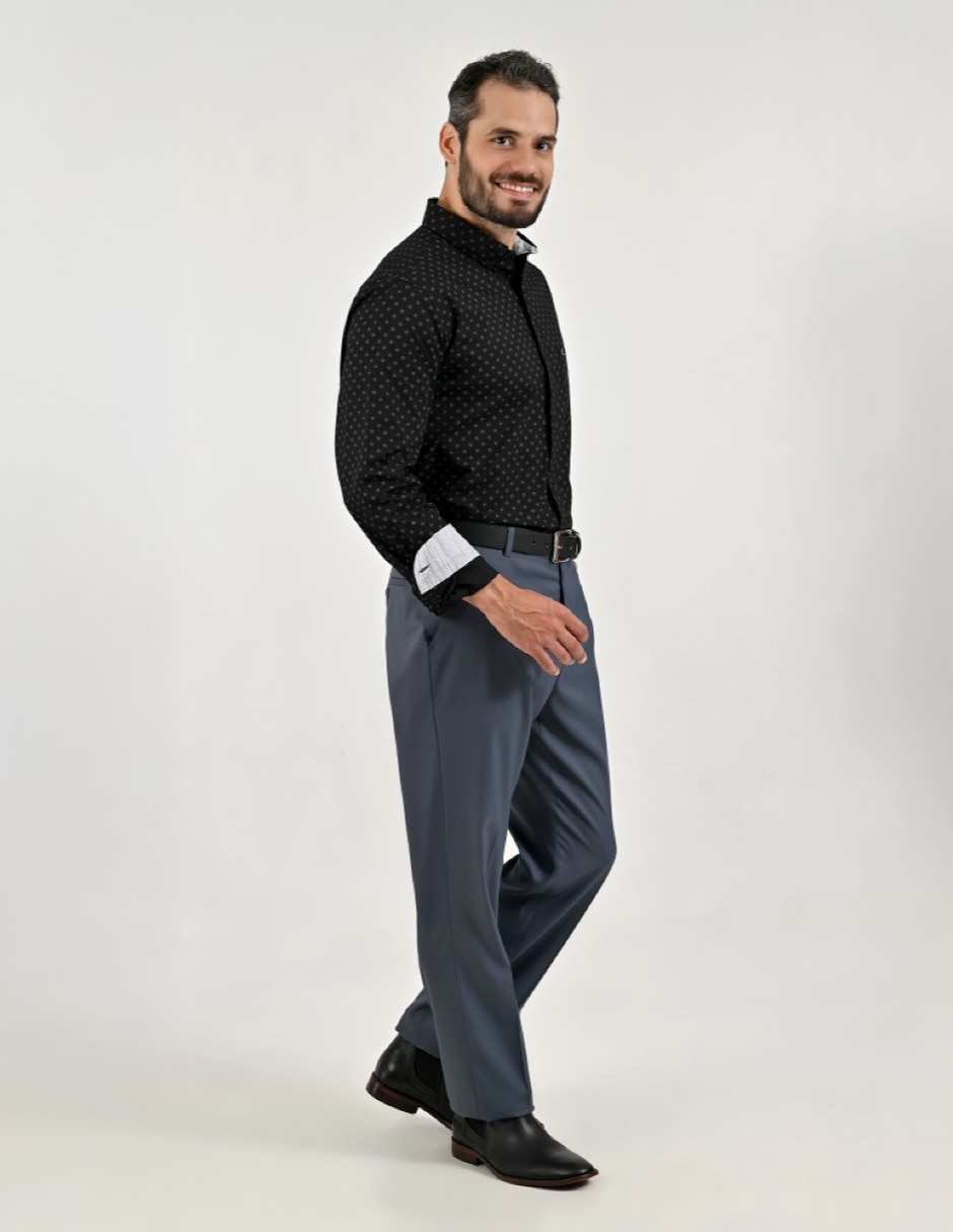 Camisa casual primaverda - verano manga larga para hombre 7