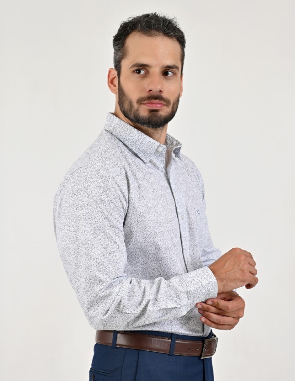 Camisa/Sobrecamisa Casual Primavera - Verano de (si aplica) Algodón y poliéster manga Larga para hombre 2