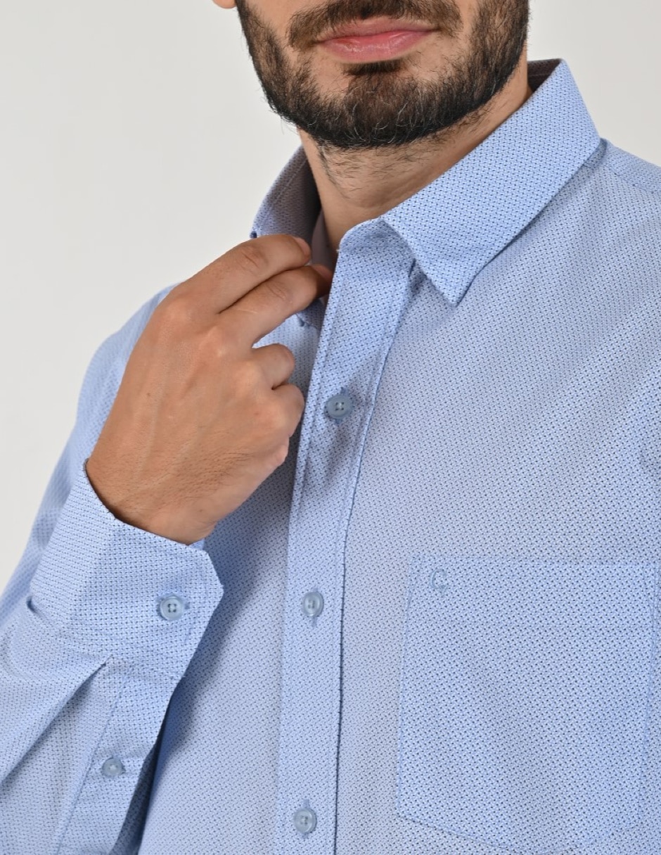 Camisa casual manga larga para hombre 3