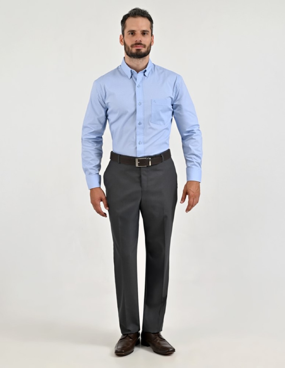 Camisa casual manga larga para hombre 4