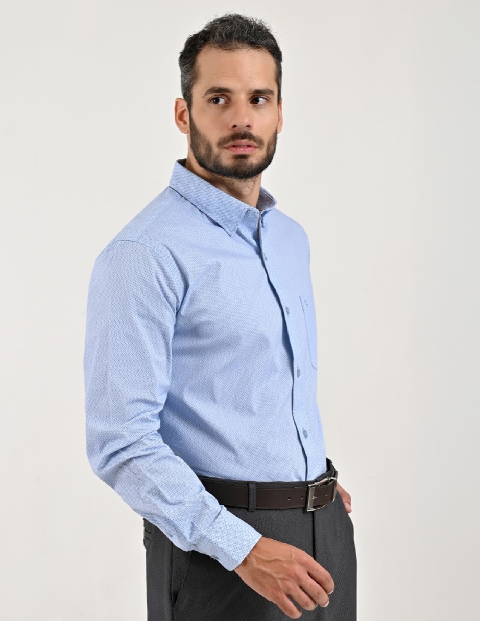 Camisa casual manga larga para hombre 5