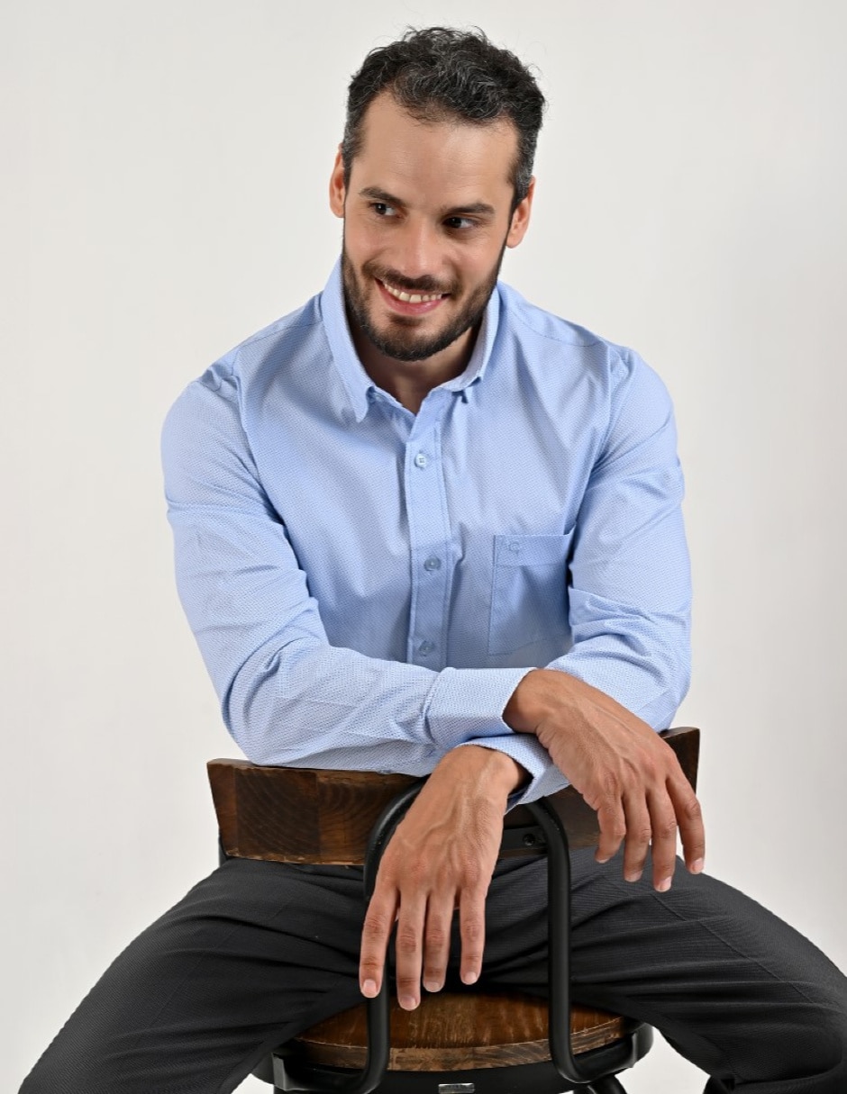 Camisa casual manga larga para hombre 6