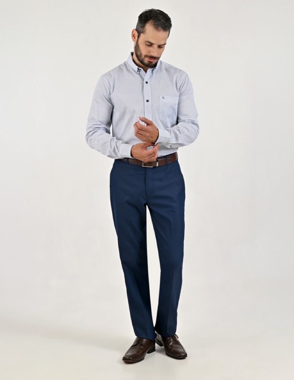 Camisa casual de algodón manga larga para hombre 5