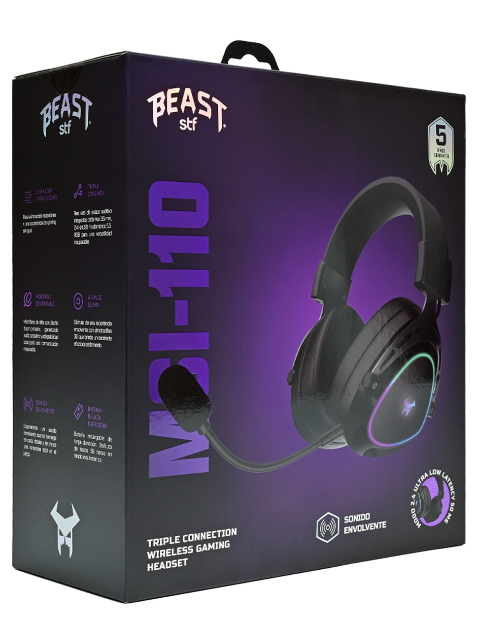 Audífonos gamer inalámbricos gaming msi-110 11
