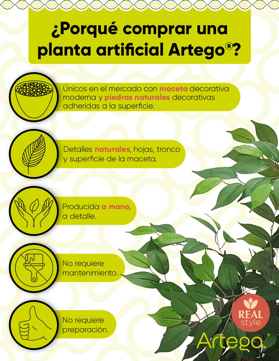 Planta ficus artificial ficus real style 2