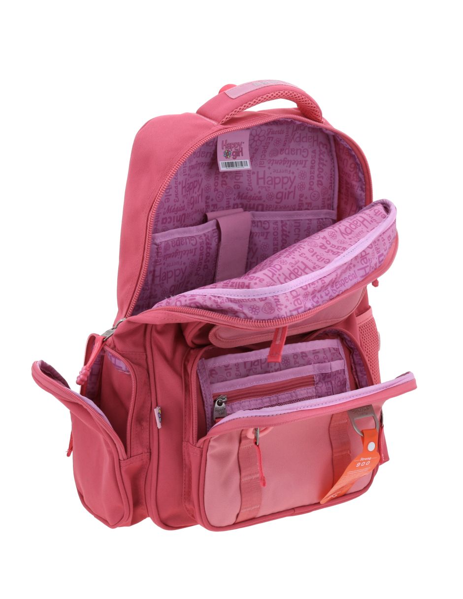 Mochila escolar happy girl stra para niña 4