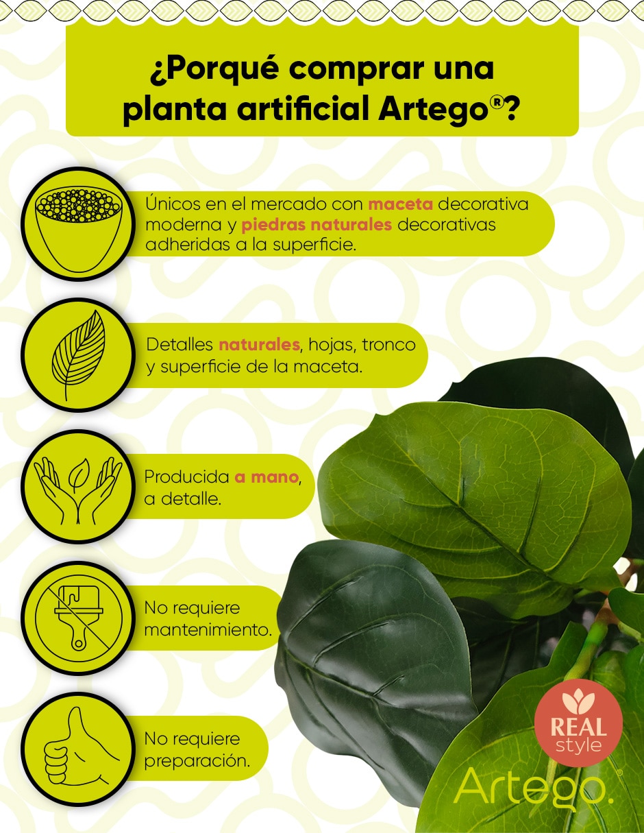 Planta ficus artificial real style ficus lyrata fidle 6
