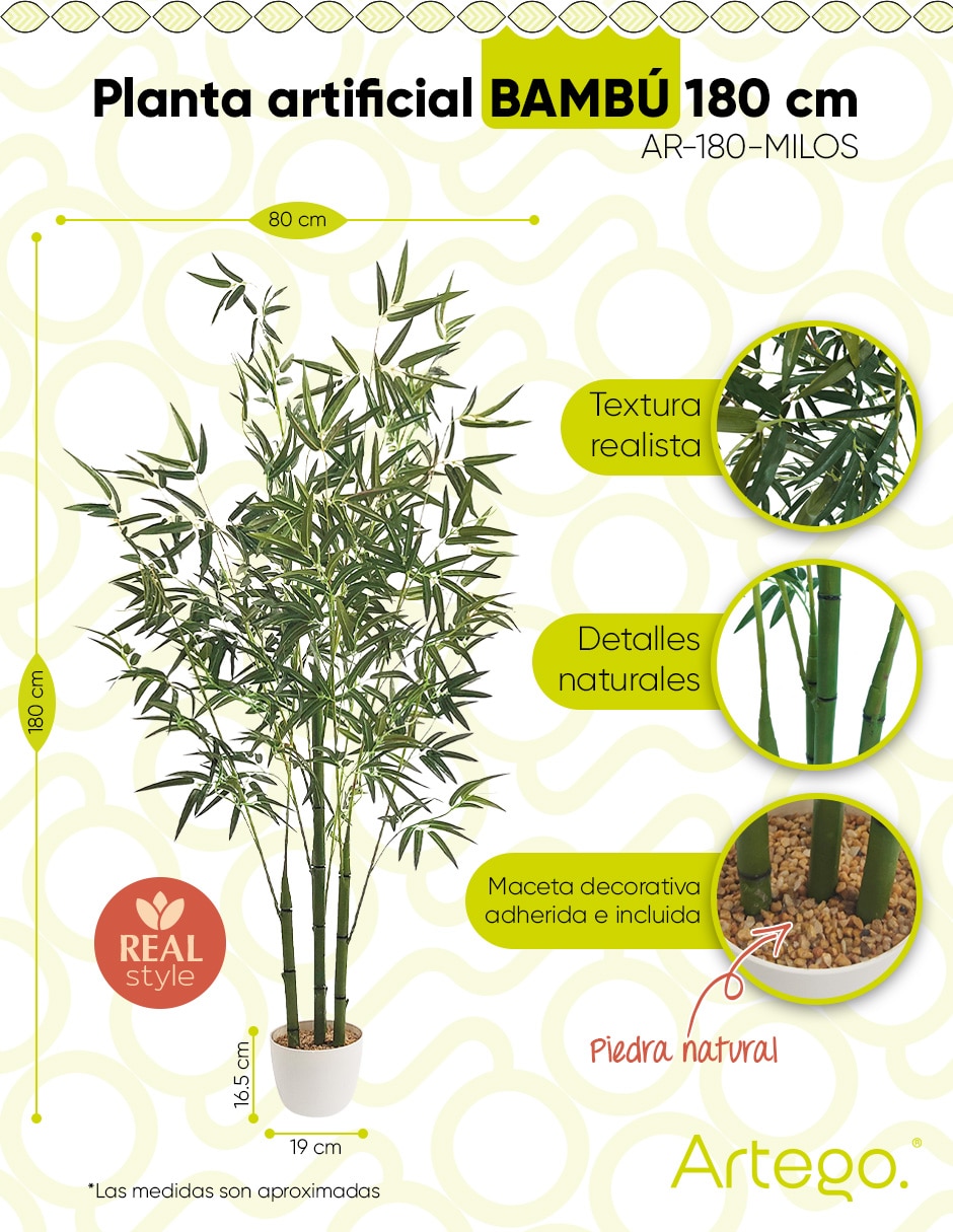 Planta bambú artificial real style bambú milos 8