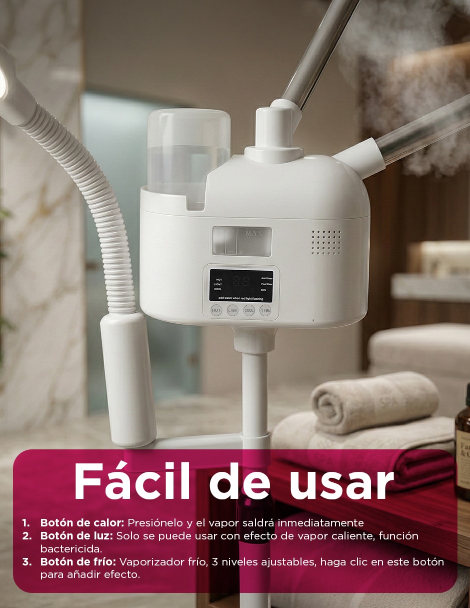 Vaporizador facial vanlig vaporizador facial ellen blanco para suavizar