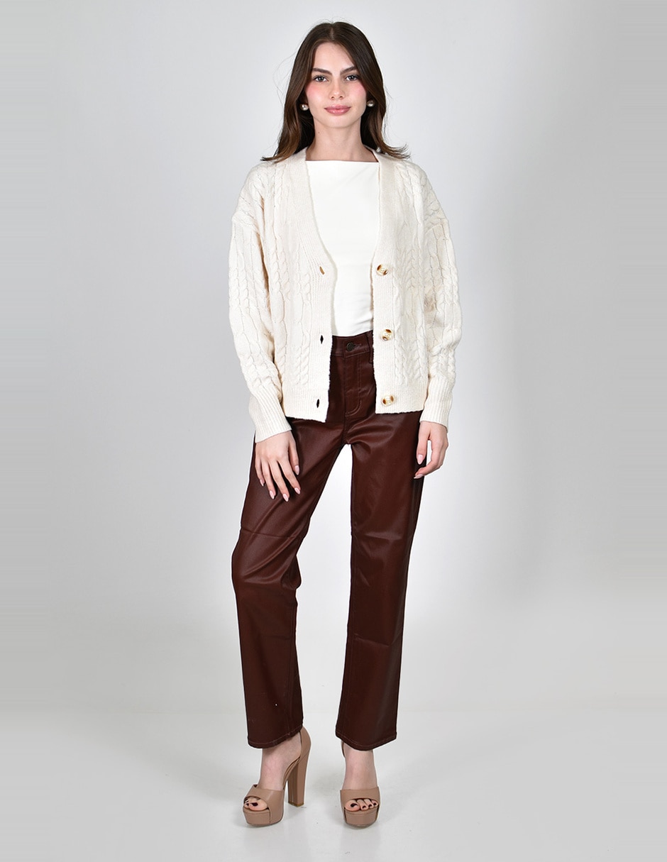 Suéter roman fashion cuello v para mujer