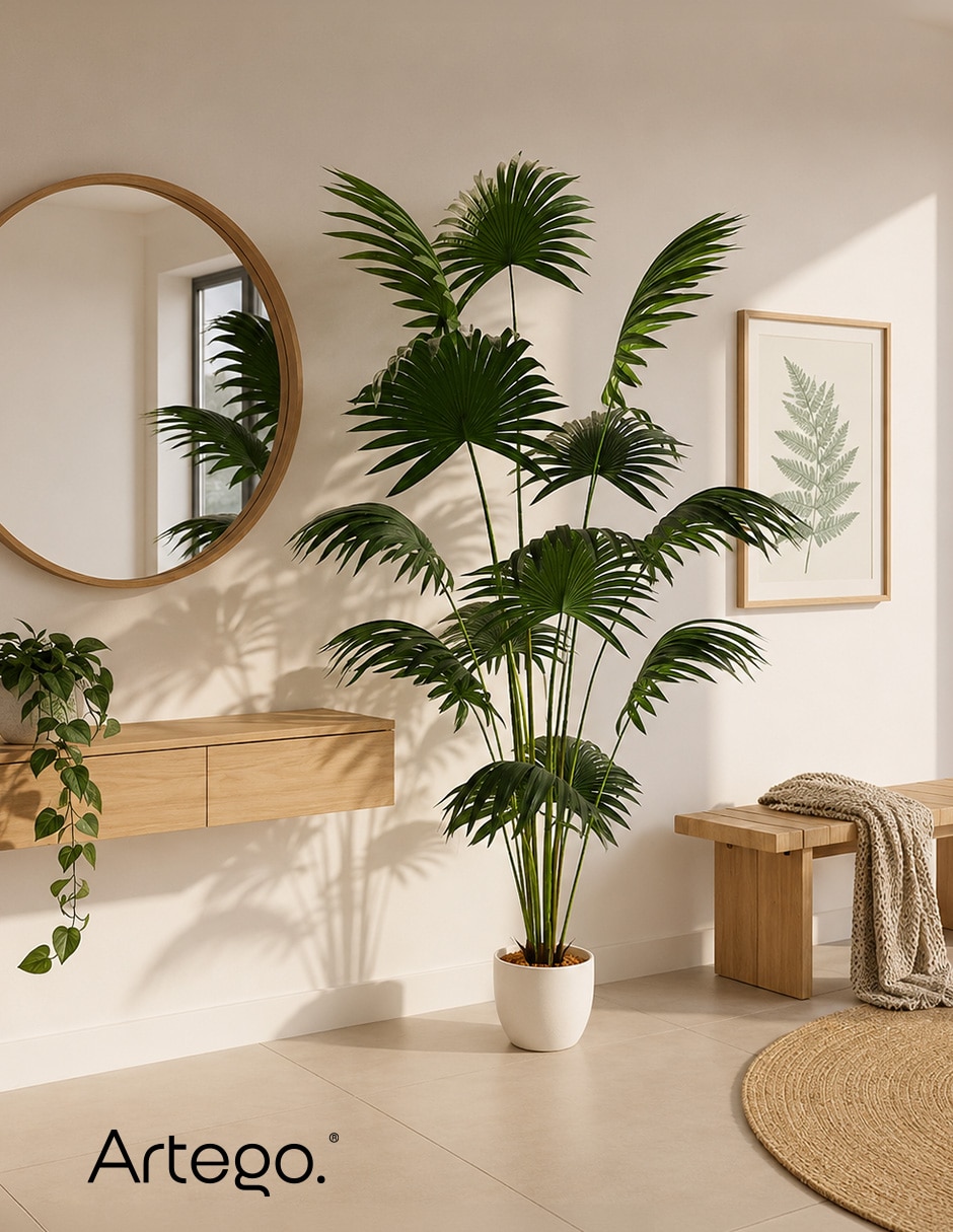Planta palmera artificial vallarta real style palma livistona