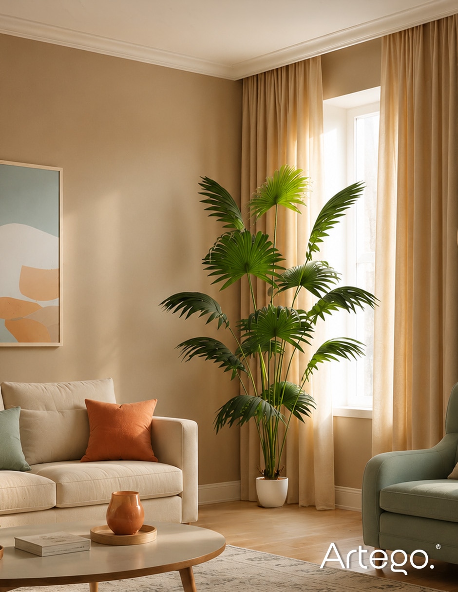 Planta palmera artificial vallarta real style palma livistona 4
