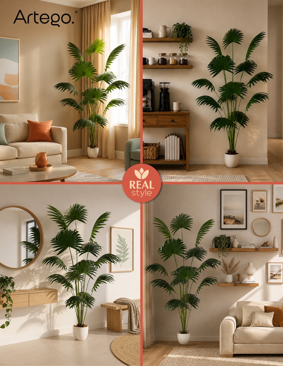 Planta palmera artificial vallarta real style palma livistona 5