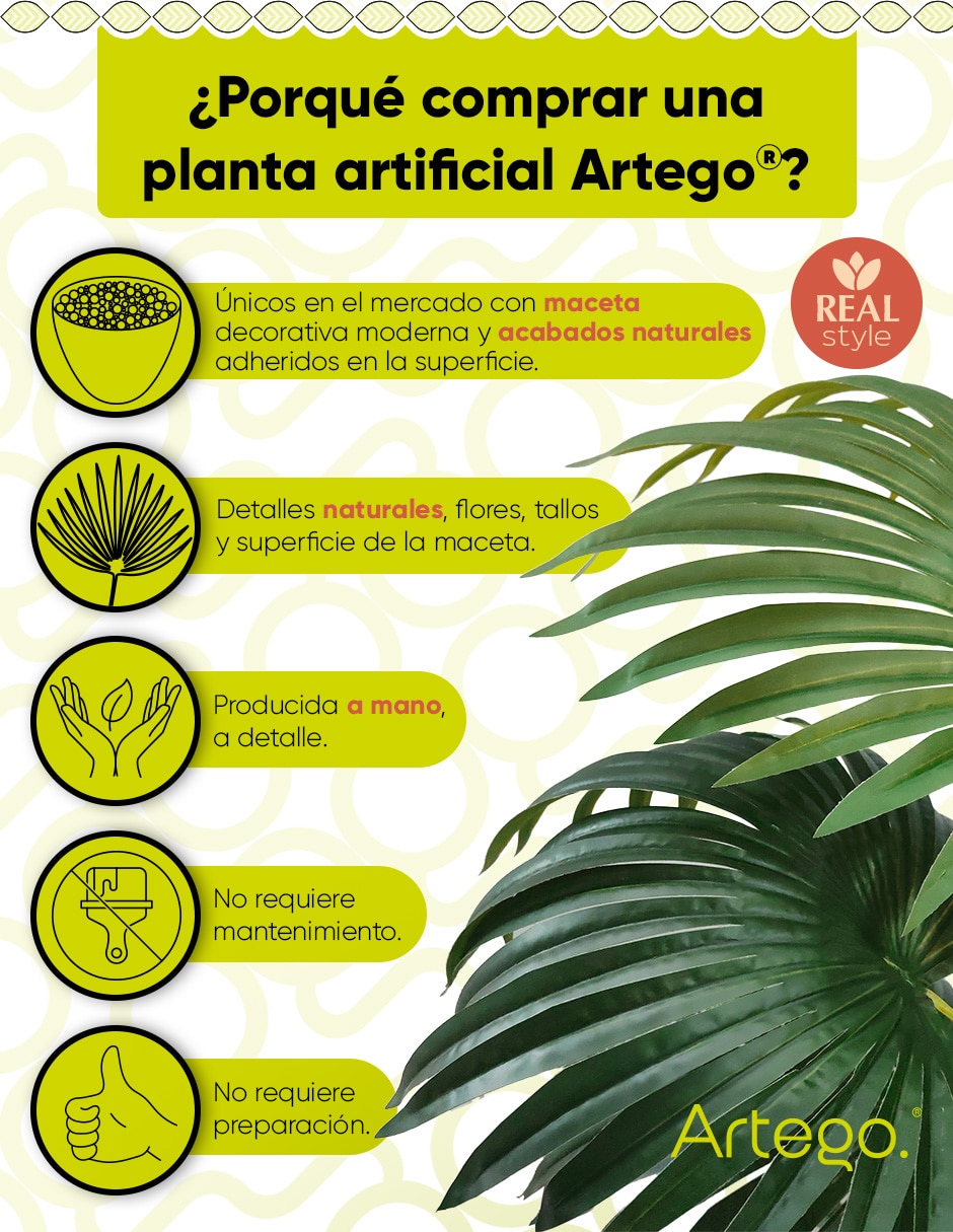 Planta palmera artificial vallarta real style palma livistona 7