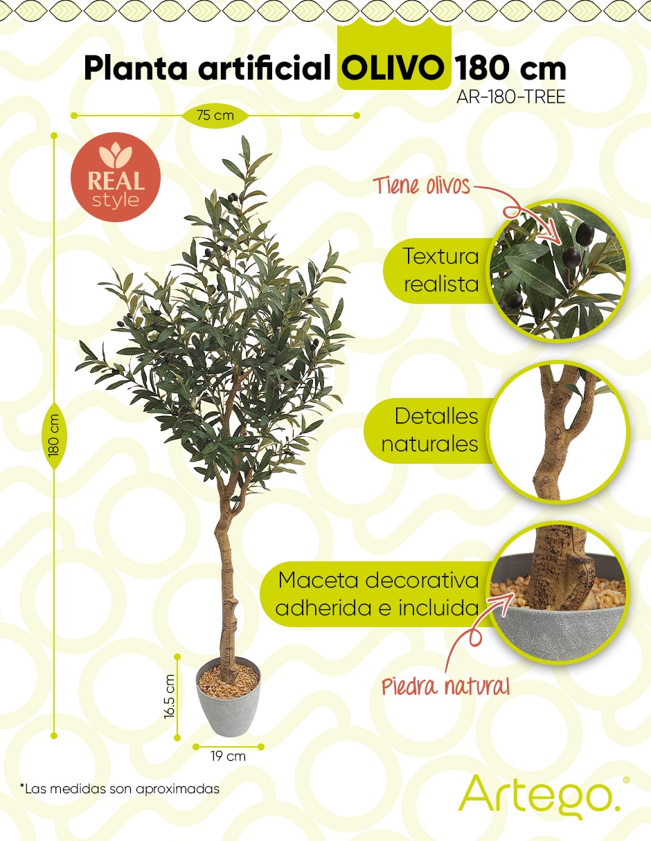Planta olivo artificial olivo tree real style 8