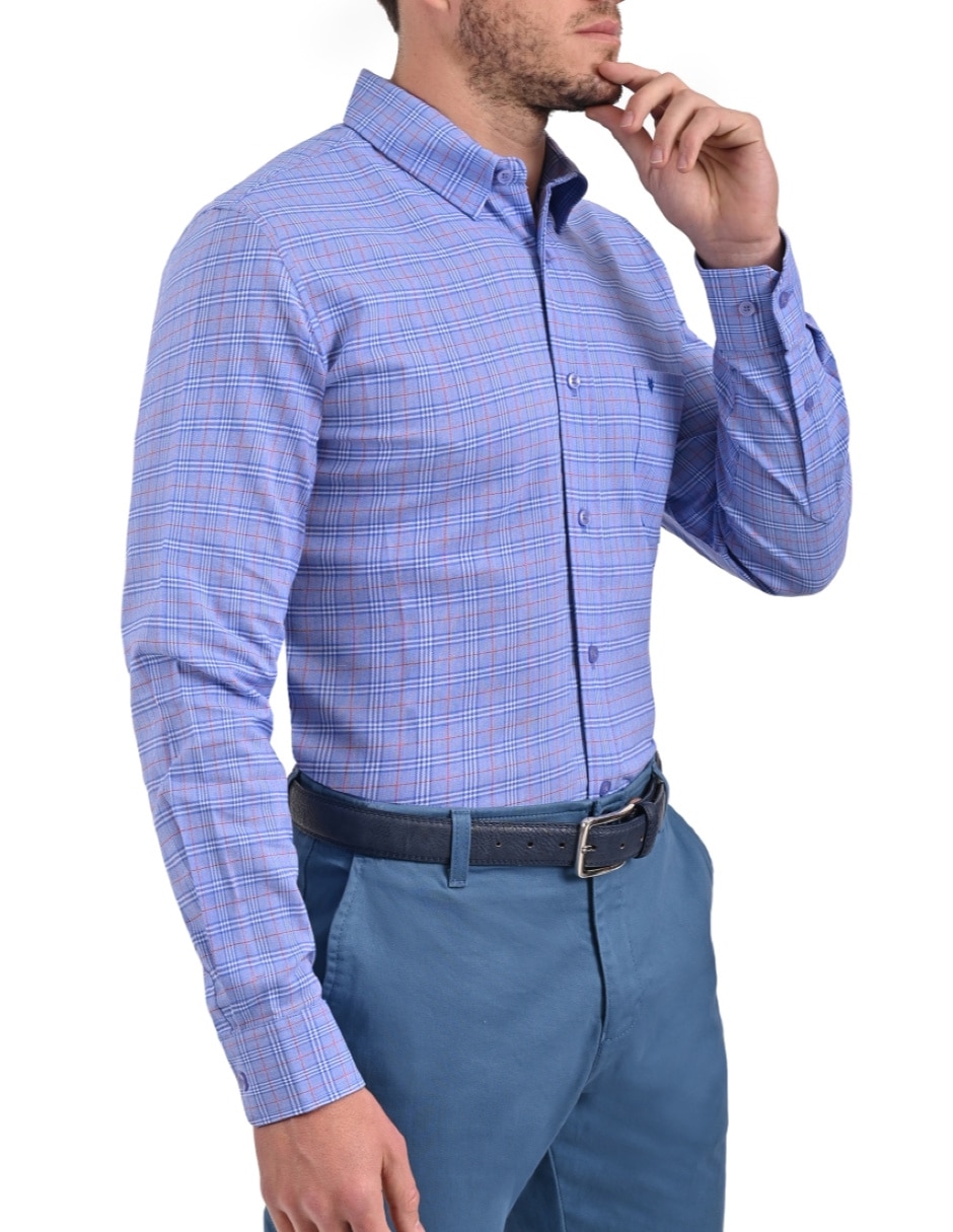 Camisa casual manga larga para hombre 3