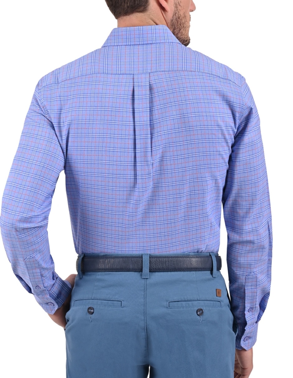 Camisa casual manga larga para hombre 4