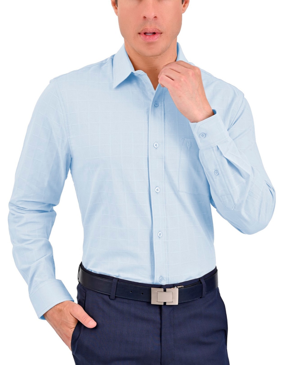 Camisa casual de algodón manga larga para hombre Camisa casual de algodón manga larga para hombre
