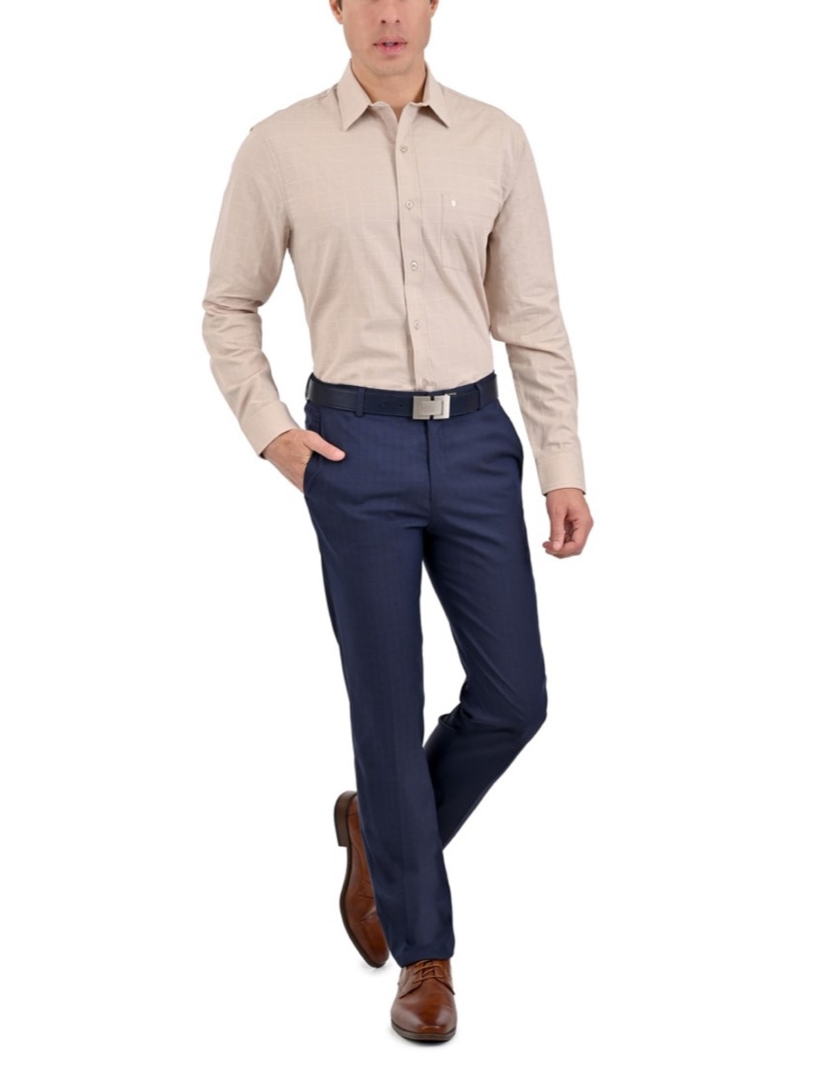 Camisa casual yale de algodón manga larga para hombre