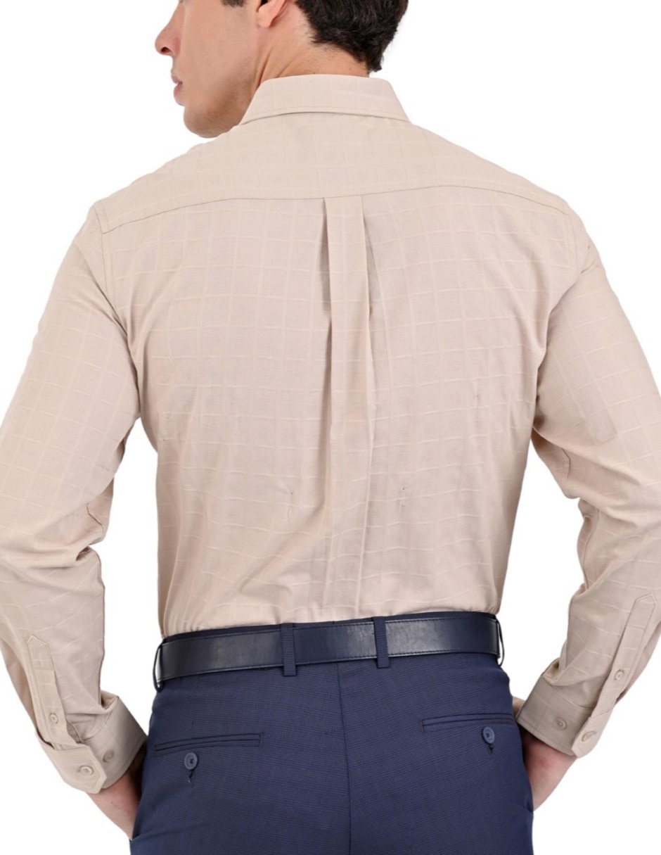 Camisa casual yale de algodón manga larga para hombre