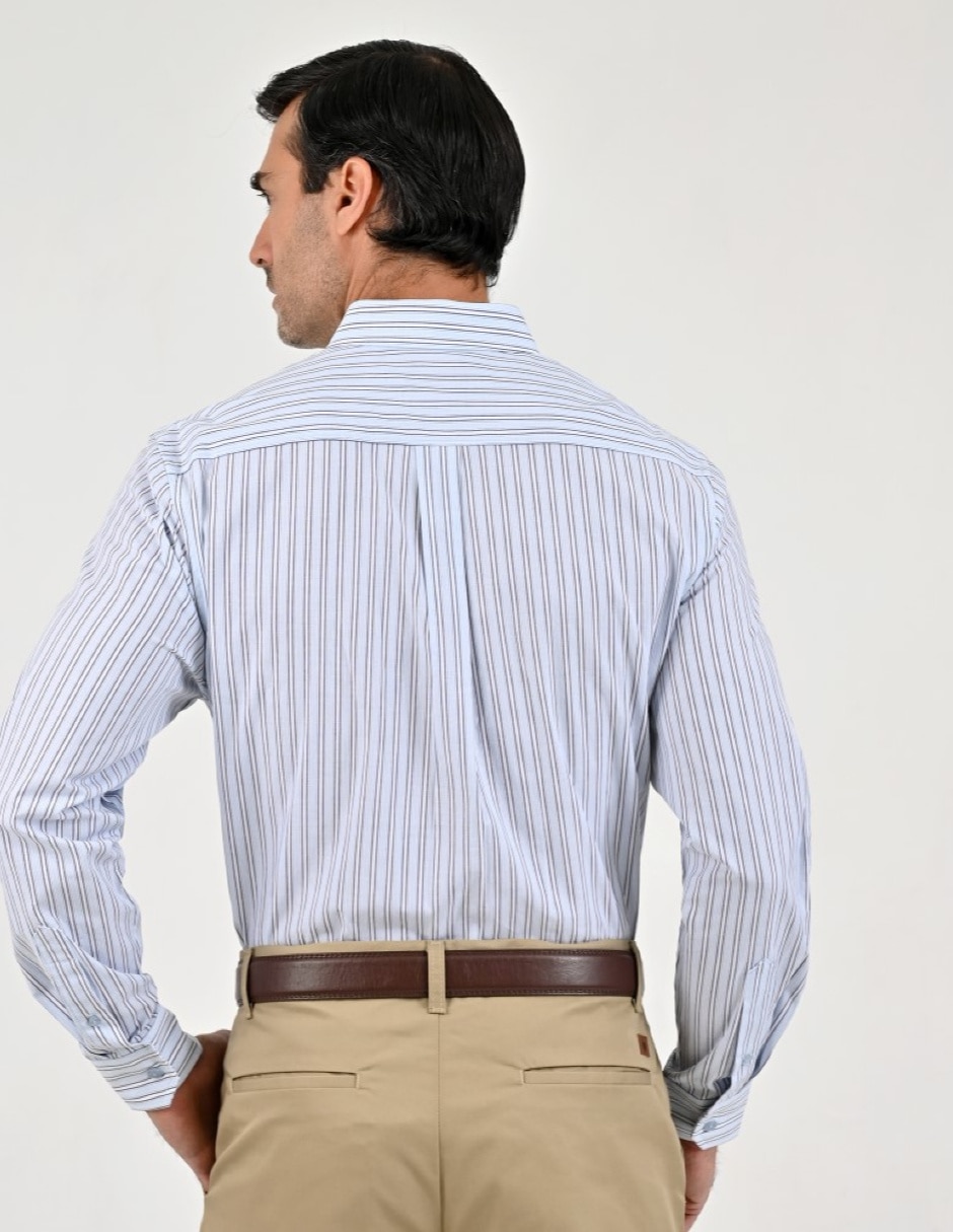 Camisa casual de algodón manga larga para hombre 2