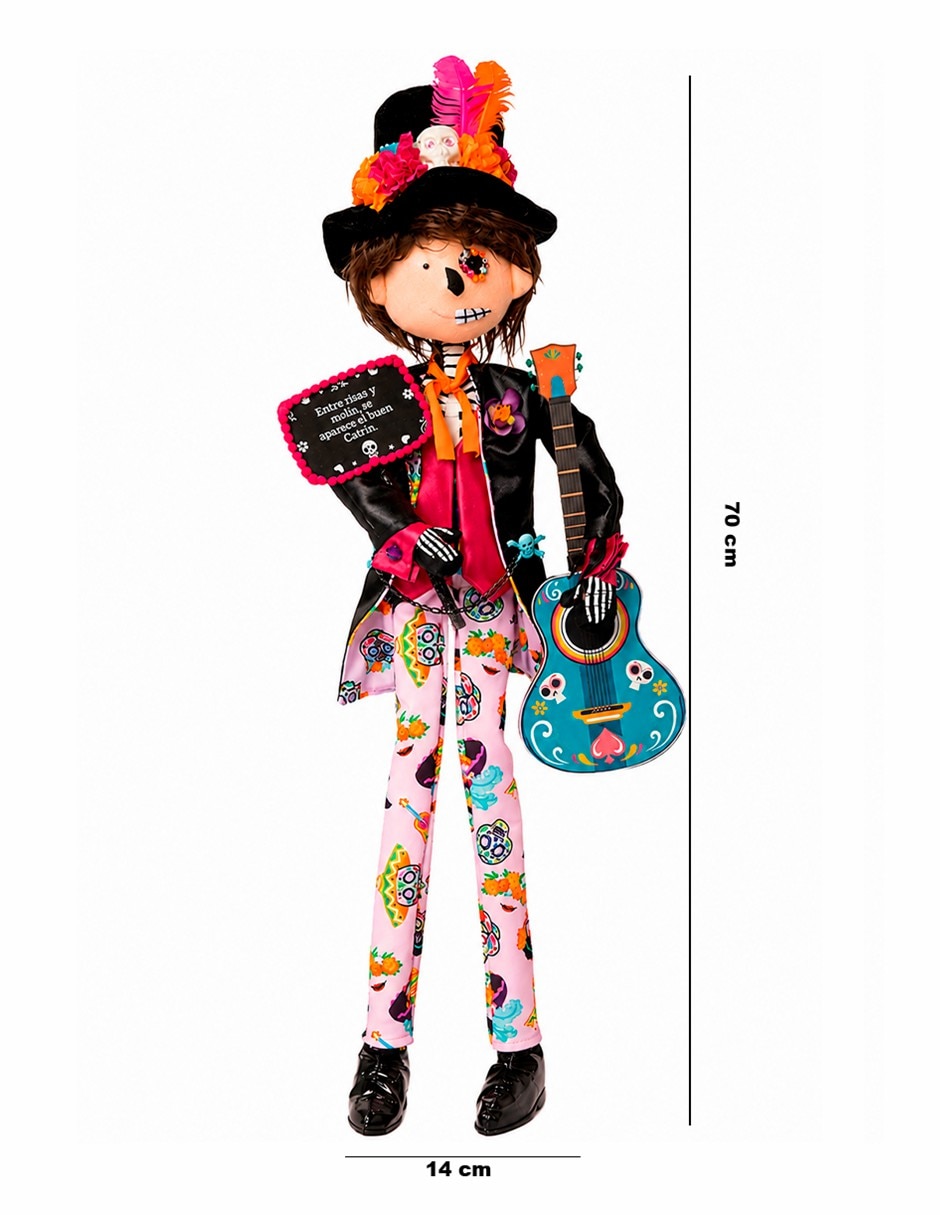 Figura decorativa de muñeco día de muertos día de muertos de tela 5