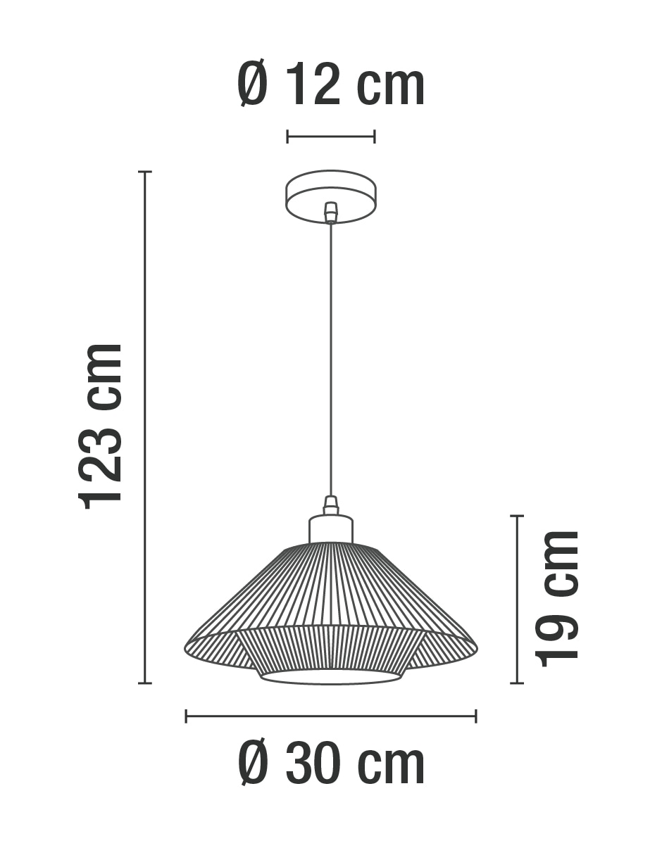 Lampara colgante calux incandescente y led