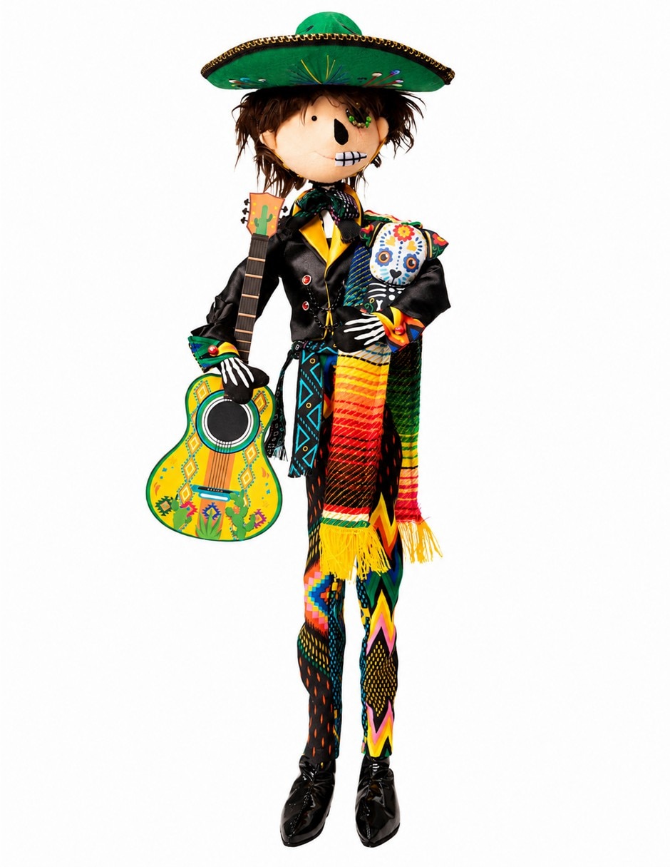 Figura decorativa de muñeco día de muertos día de muertos de tela Figura decorativa de muñeco día de muertos día de muertos de tela