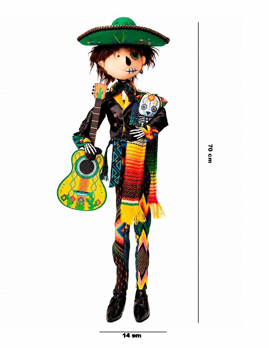 Figura decorativa de muñeco día de muertos día de muertos de tela 5