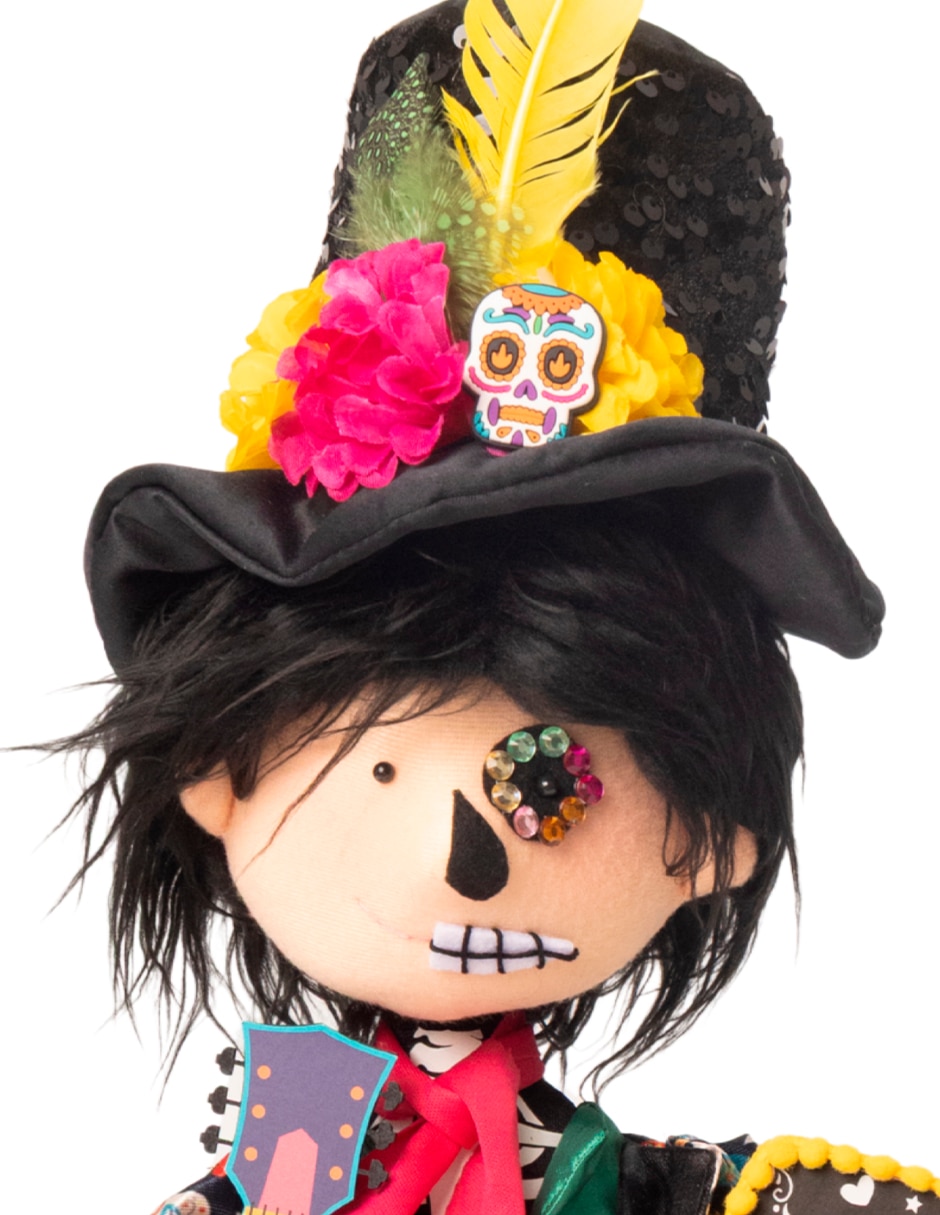 Figura decorativa de muñeco día de muertos día de muertos de tela 2