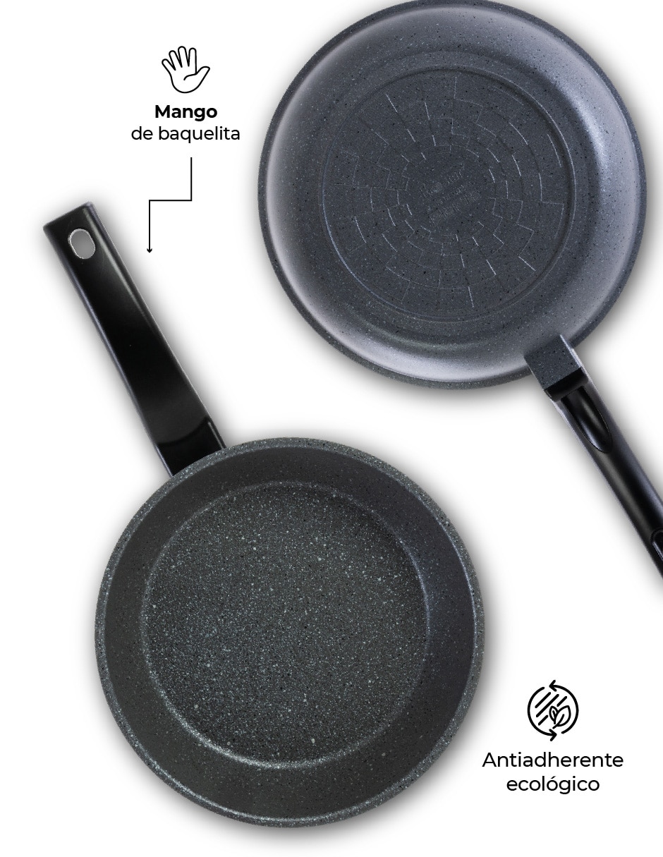 Set de sartenes QUEEN SENSE de aluminio anodizado 3 piezas