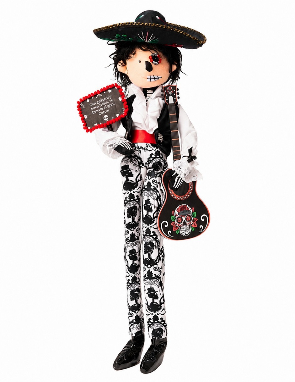 Figura decorativa de muñeco día de muertos día de muertos de tela Figura decorativa de muñeco día de muertos día de muertos de tela