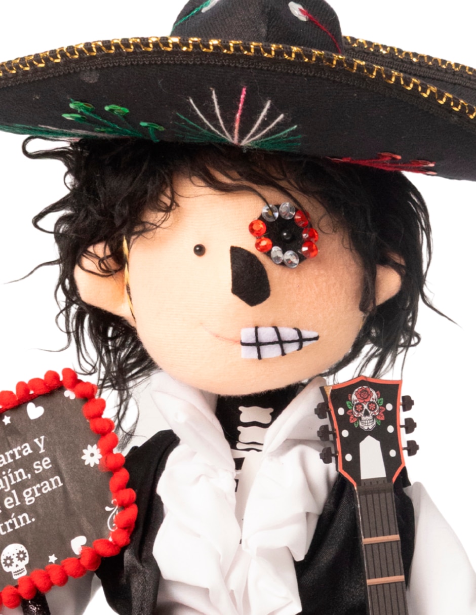 Figura decorativa de muñeco día de muertos día de muertos de tela 2