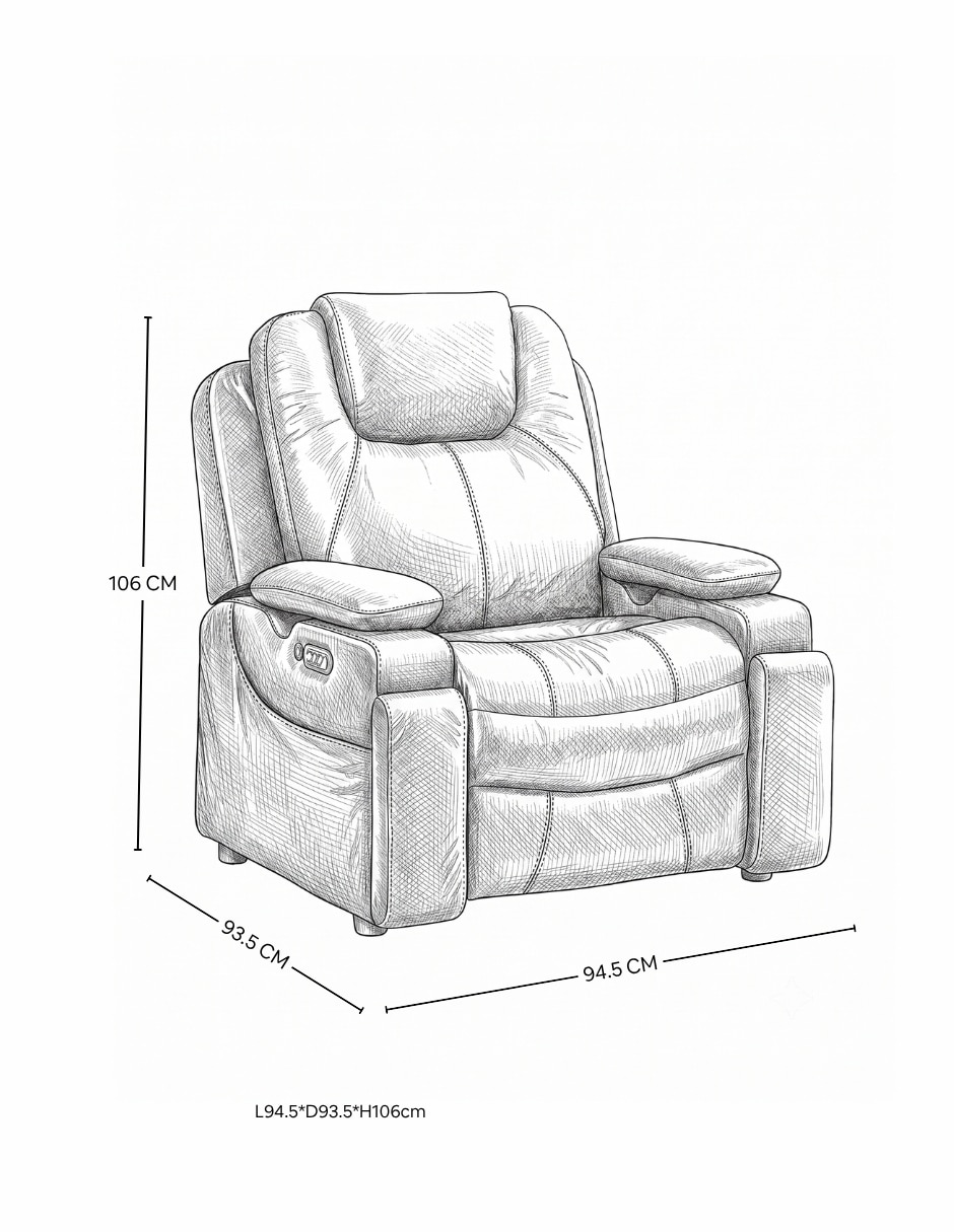 Reclinable kian de vinipiel 9