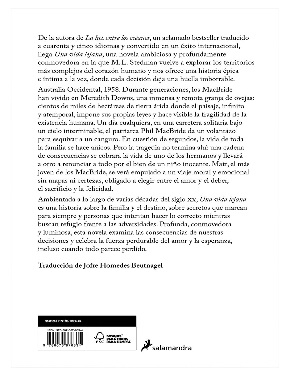 Libro Una Vida Lejana-M.L-Stedman- de M.L Stedman 3