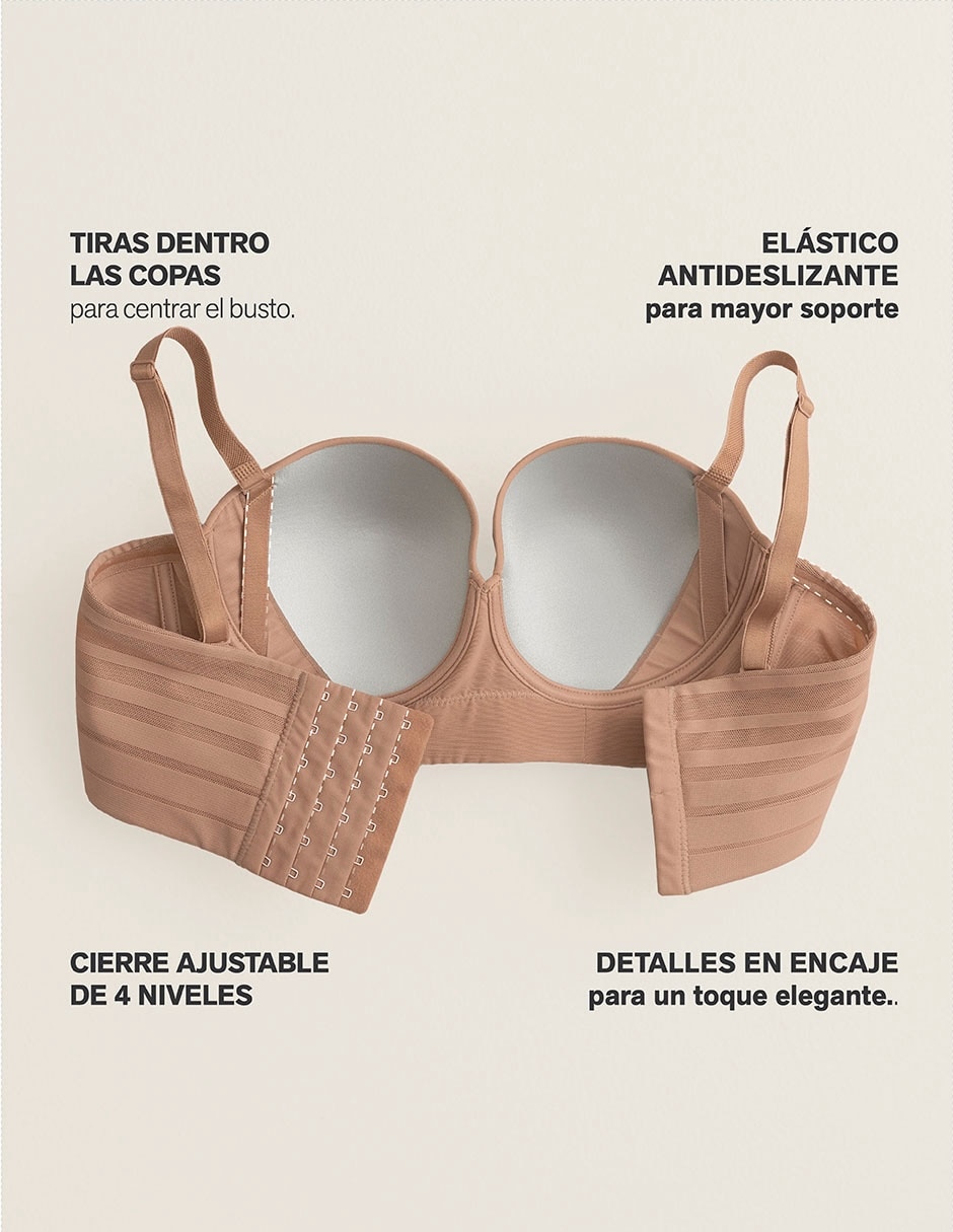 Brassiere/Set brassiere Strapless copa Preformada No aplica para Mujer 7