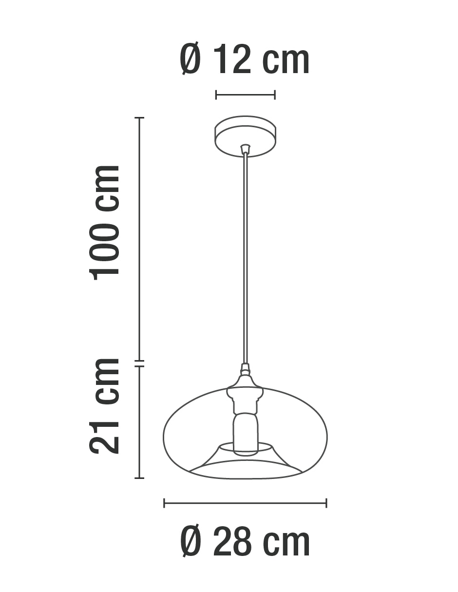 Lampara colgante incandescente y led 5