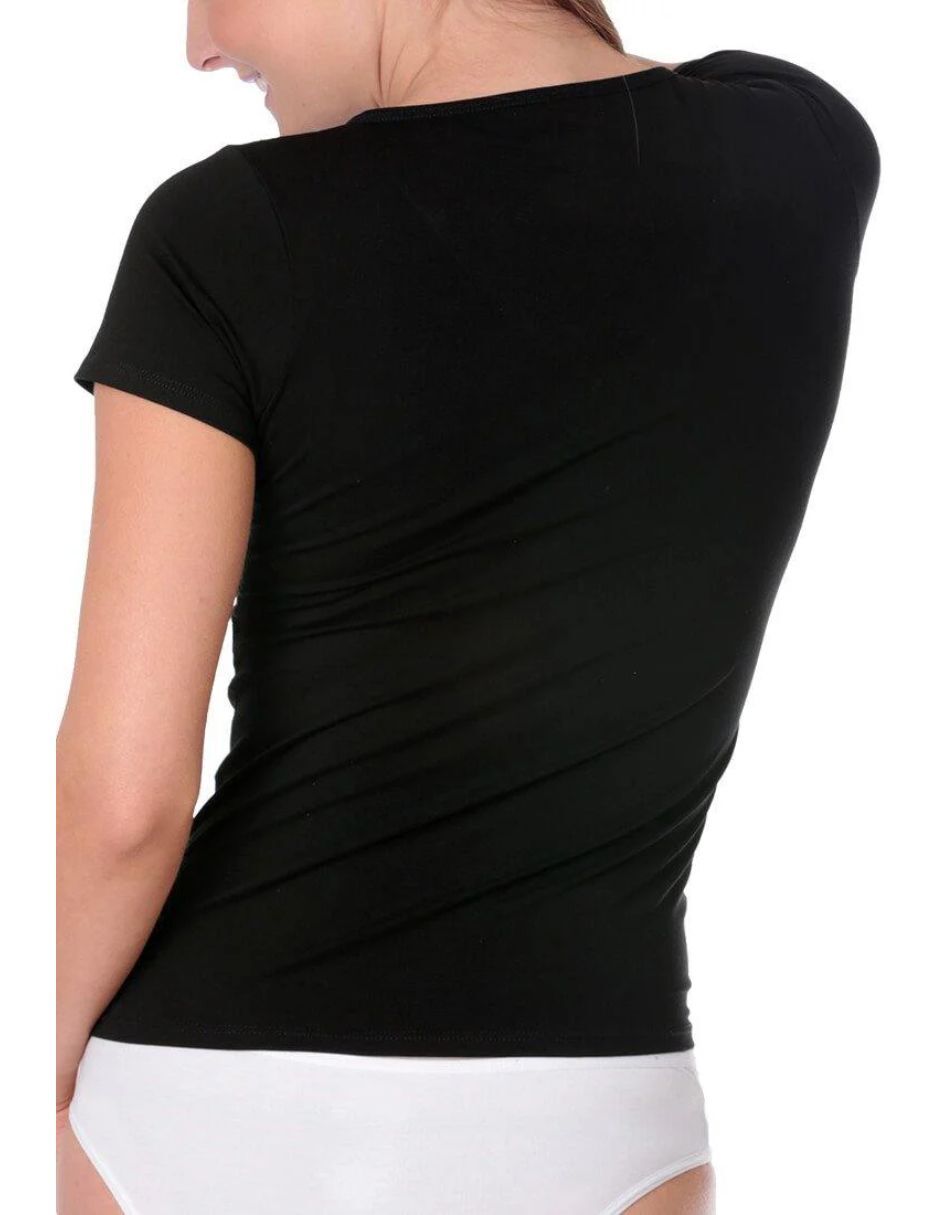 Camiseta oscar hackman cuello v bajo manga corta de algodón pima 2
